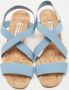 Manolo Blahnik Pre-owned Fabric sandals Blue Dames - Thumbnail 2