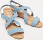 Manolo Blahnik Pre-owned Fabric sandals Blue Dames - Thumbnail 3