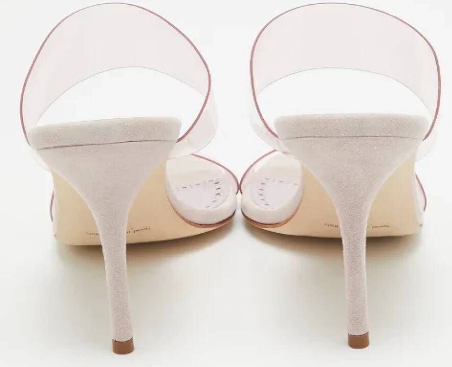 Manolo Blahnik Pre-owned Fabric sandals Purple Dames