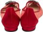 Manolo Blahnik Pre-owned Lace flats Red Dames - Thumbnail 4