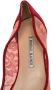 Manolo Blahnik Pre-owned Lace flats Red Dames - Thumbnail 6