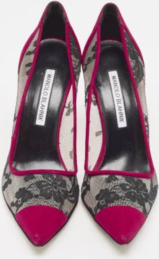 Manolo Blahnik Pre-owned Lace heels Multicolor Dames