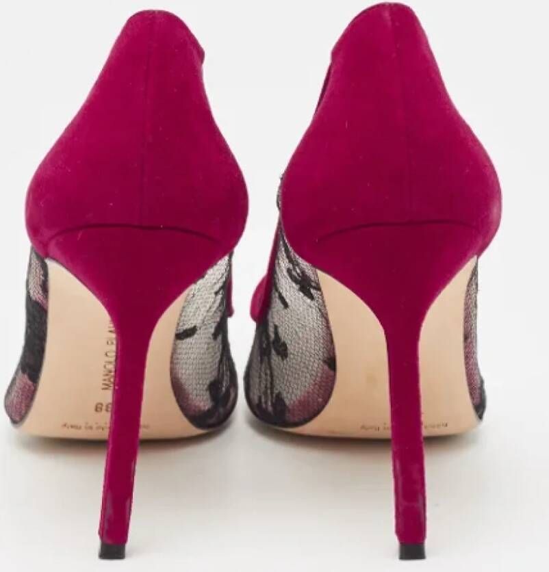 Manolo Blahnik Pre-owned Lace heels Multicolor Dames