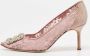 Manolo Blahnik Pre-owned Lace heels Pink Dames - Thumbnail 2