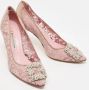 Manolo Blahnik Pre-owned Lace heels Pink Dames - Thumbnail 4