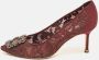 Manolo Blahnik Pre-owned Lace heels Red Dames - Thumbnail 2