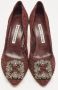 Manolo Blahnik Pre-owned Lace heels Red Dames - Thumbnail 3