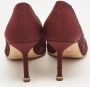 Manolo Blahnik Pre-owned Lace heels Red Dames - Thumbnail 5