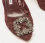 Manolo Blahnik Pre-owned Lace heels Red Dames - Thumbnail 7