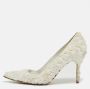Manolo Blahnik Pre-owned Lace heels White Dames - Thumbnail 2