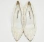 Manolo Blahnik Pre-owned Lace heels White Dames - Thumbnail 3