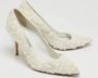 Manolo Blahnik Pre-owned Lace heels White Dames - Thumbnail 4