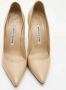 Manolo Blahnik Pre-owned Leather heels Beige Dames - Thumbnail 3