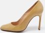 Manolo Blahnik Pre-owned Leather heels Beige Dames - Thumbnail 2