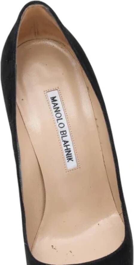 Manolo Blahnik Pre-owned Leather heels Black Dames