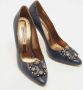 Manolo Blahnik Pre-owned Leather heels Blue Dames - Thumbnail 4