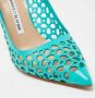 Manolo Blahnik Pre-owned Leather heels Blue Dames - Thumbnail 7