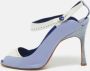 Manolo Blahnik Pre-owned Leather heels Blue Dames - Thumbnail 2