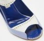 Manolo Blahnik Pre-owned Leather heels Blue Dames - Thumbnail 7