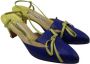 Manolo Blahnik Pre-owned Leather heels Blue Dames - Thumbnail 3