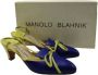 Manolo Blahnik Pre-owned Leather heels Blue Dames - Thumbnail 10