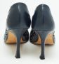 Manolo Blahnik Pre-owned Leather heels Blue Dames - Thumbnail 5