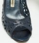 Manolo Blahnik Pre-owned Leather heels Blue Dames - Thumbnail 7