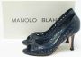 Manolo Blahnik Pre-owned Leather heels Blue Dames - Thumbnail 9