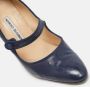 Manolo Blahnik Pre-owned Leather heels Blue Dames - Thumbnail 7