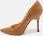 Manolo Blahnik Pre-owned Leather heels Brown Dames - Thumbnail 2