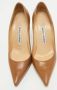 Manolo Blahnik Pre-owned Leather heels Brown Dames - Thumbnail 3