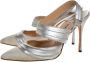 Manolo Blahnik Pre-owned Leather heels Gray Dames - Thumbnail 3