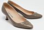 Manolo Blahnik Pre-owned Leather heels Gray Dames - Thumbnail 3