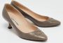 Manolo Blahnik Pre-owned Leather heels Gray Dames - Thumbnail 3
