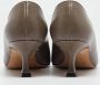 Manolo Blahnik Pre-owned Leather heels Gray Dames - Thumbnail 4