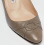 Manolo Blahnik Pre-owned Leather heels Gray Dames - Thumbnail 6