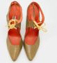 Manolo Blahnik Pre-owned Leather heels Green Dames - Thumbnail 3