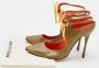 Manolo Blahnik Pre-owned Leather heels Green Dames - Thumbnail 9