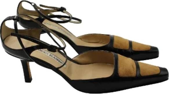 Manolo Blahnik Pre-owned Leather heels Multicolor Dames