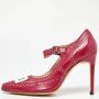Manolo Blahnik Pre-owned Leather heels Pink Dames - Thumbnail 2