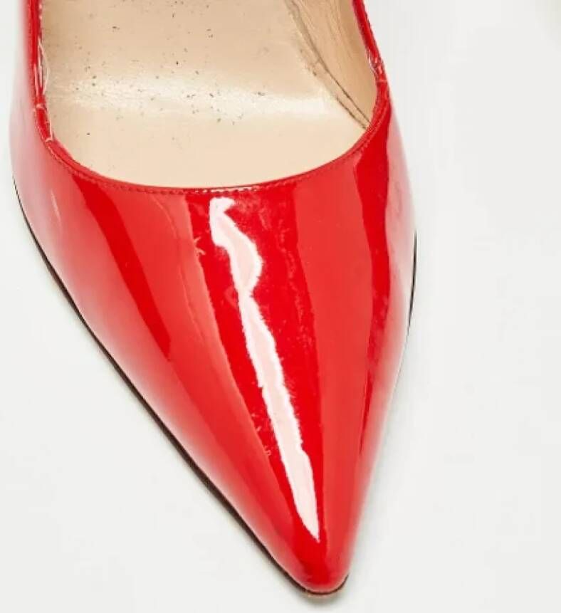 Manolo Blahnik Pre-owned Leather heels Red Dames