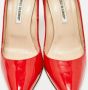 Manolo Blahnik Pre-owned Leather heels Red Dames - Thumbnail 8