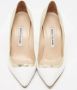 Manolo Blahnik Pre-owned Leather heels White Dames - Thumbnail 3