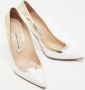 Manolo Blahnik Pre-owned Leather heels White Dames - Thumbnail 4