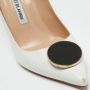 Manolo Blahnik Pre-owned Leather heels White Dames - Thumbnail 8