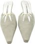 Manolo Blahnik Pre-owned Leather mules Gray Dames - Thumbnail 2