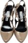 Manolo Blahnik Pre-owned Leather sandals Beige Dames - Thumbnail 2