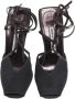 Manolo Blahnik Pre-owned Leather sandals Black Dames - Thumbnail 2