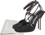 Manolo Blahnik Pre-owned Leather sandals Black Dames - Thumbnail 7