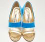 Manolo Blahnik Pre-owned Leather sandals Blue Dames - Thumbnail 3